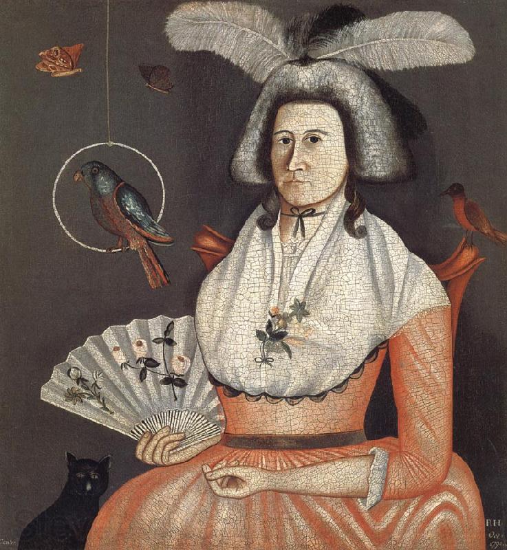 Rufus Hathaway Lady with Her Pets